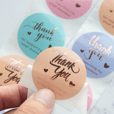 Customized Offset Printing Stickers Thank You For Supporting My Small Business