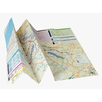 Soft Waterproof Map Printing Services PMS CMYK Custom Finishing