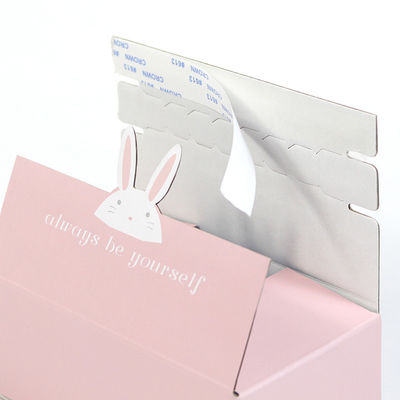 Sturdy Storage Foldable Corrugated Carton Custom Closing Self Stick Zipper Mailer Box Packaging