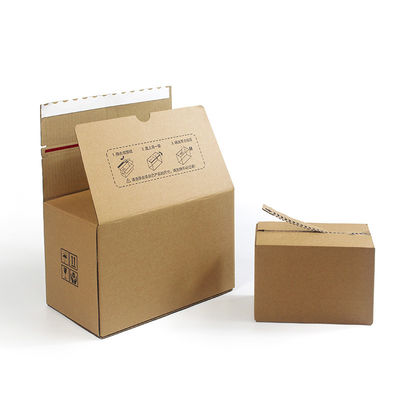 Custom Corrugated Zipper Carton Box Easy Tear Cardboard Peel Off Box For Clothing