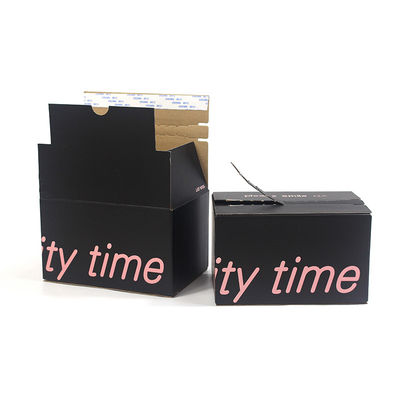 Custom Print Logo Corrugated Paper Boxes Recycled Cardboard Zipper Tear Strip Box