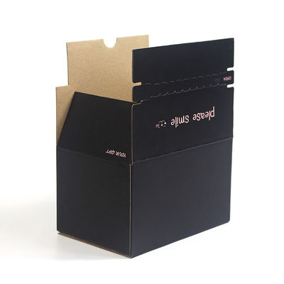 Custom Print Logo Corrugated Paper Boxes Recycled Cardboard Zipper Tear Strip Box