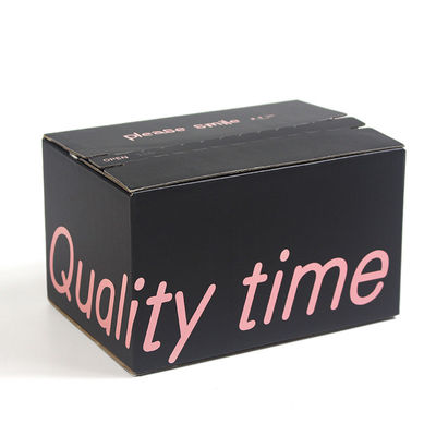 Custom Print Logo Corrugated Paper Boxes Recycled Cardboard Zipper Tear Strip Box