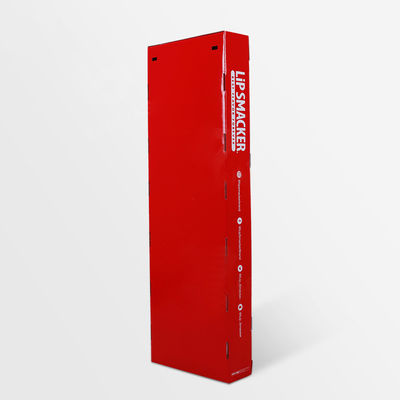 Custom Supermarket Pop Skincare Makeup Lipstick Lip Balm Corrugated Cardboard Floor Display Rack Stand Boxes