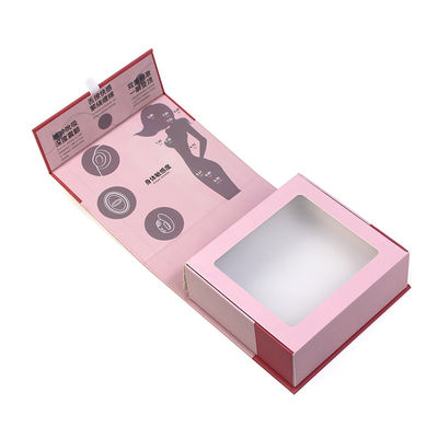 Custom Printing Pink Adult Products Folding Magnetic Gift Box With Windows