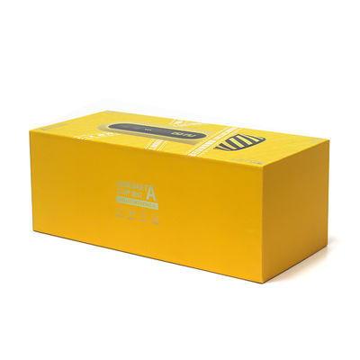 CMYK or Panton Printing Yellow Paper Lid And Base Gift Box for Electronics Adult Products