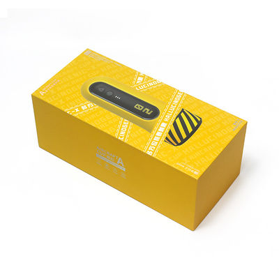 CMYK or Panton Printing Yellow Paper Lid And Base Gift Box for Electronics Adult Products