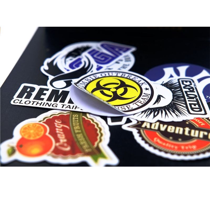 Thank You Waterproof Custom Vinyl Stickers Self Adhesive Round