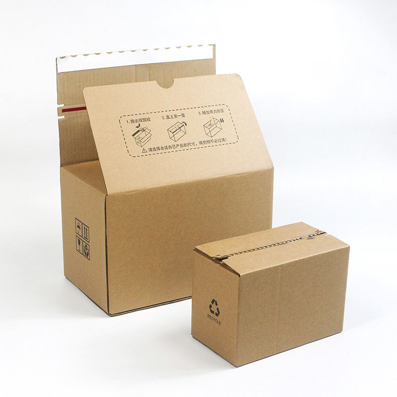 Wholesale Recycled Corrugated Zipper Paper Cartons Box Custom Logo Packaging Printed Shipping Kraft Boxes