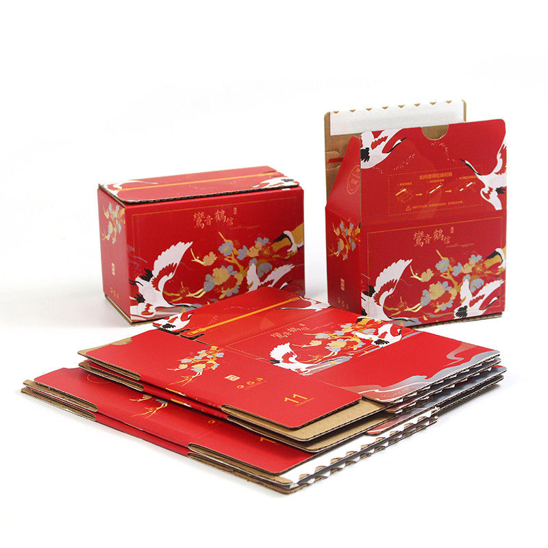 Corrugated Tear Strip Box Custom Logo Zipper Tear Open Packaging Self Seal Paper Box