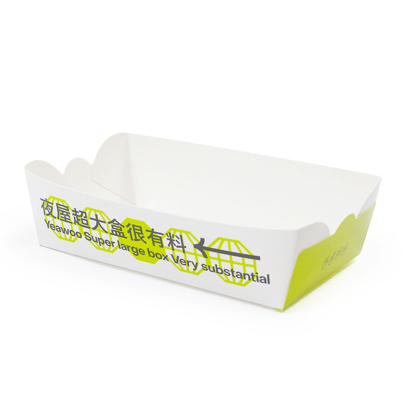 Kraft Paper Corrugated Take-out Box for Baking Cakes Puff Waffle French Fries Ice Cream Snacks