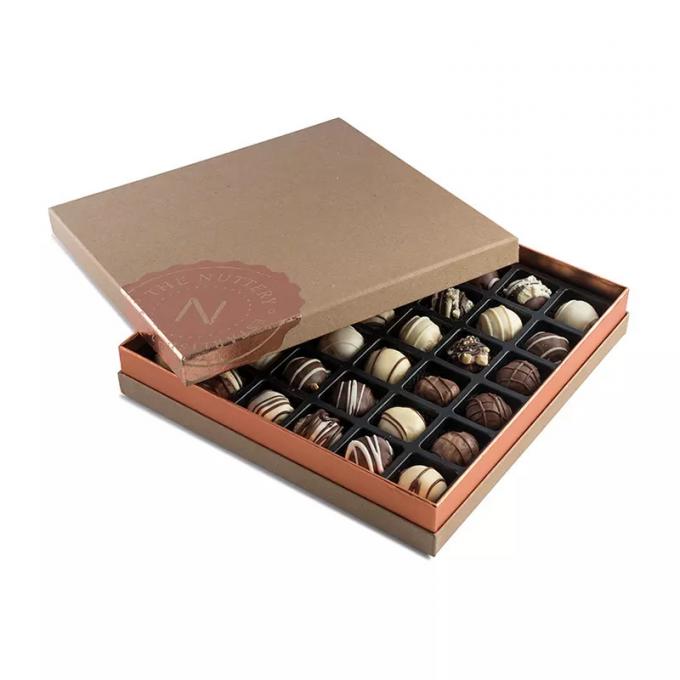 Custom Logo Premium Luxury Packaging Truffle Chocolate Box With Paper ...